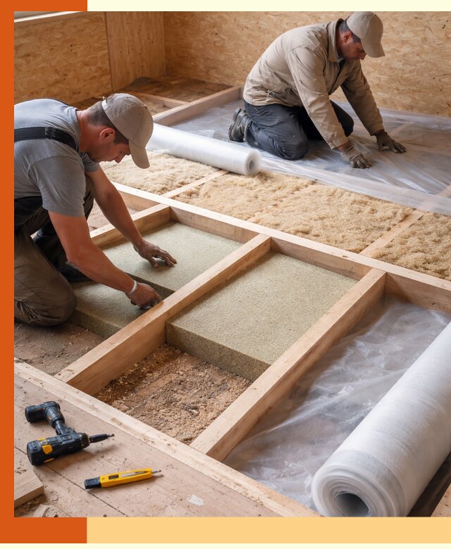 Профессиональное утепление деревянного пола в Красноуфимске