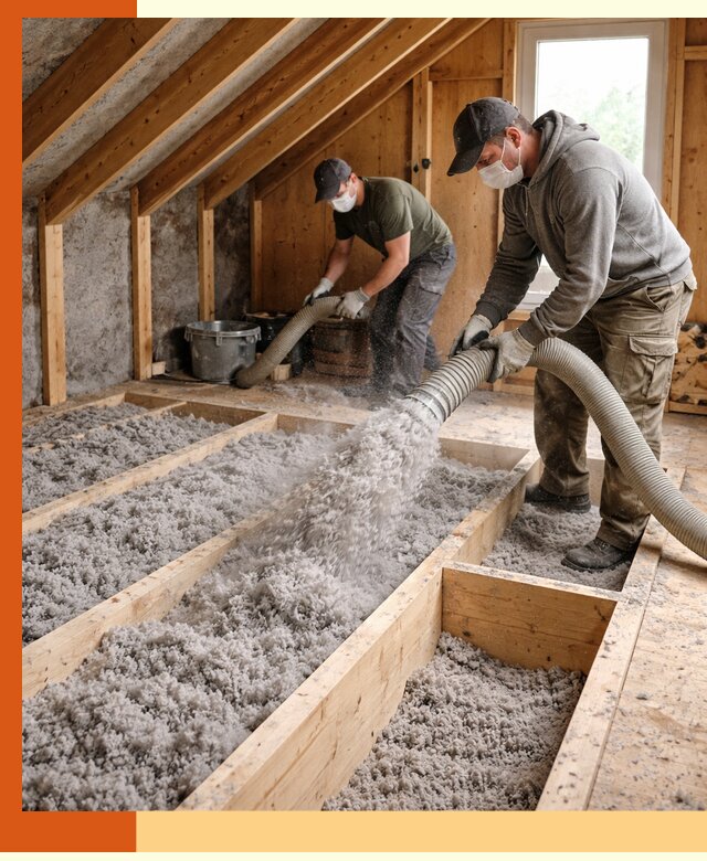 Утепление мансарды эковатой в Красноуфимске с гарантией качества