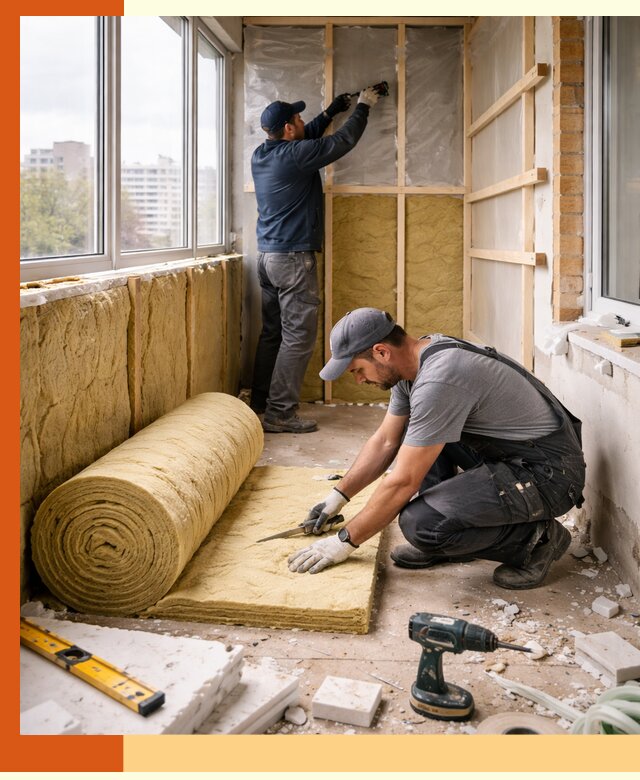 Утепление балкона под ключ в Красноуфимске качественно и быстро